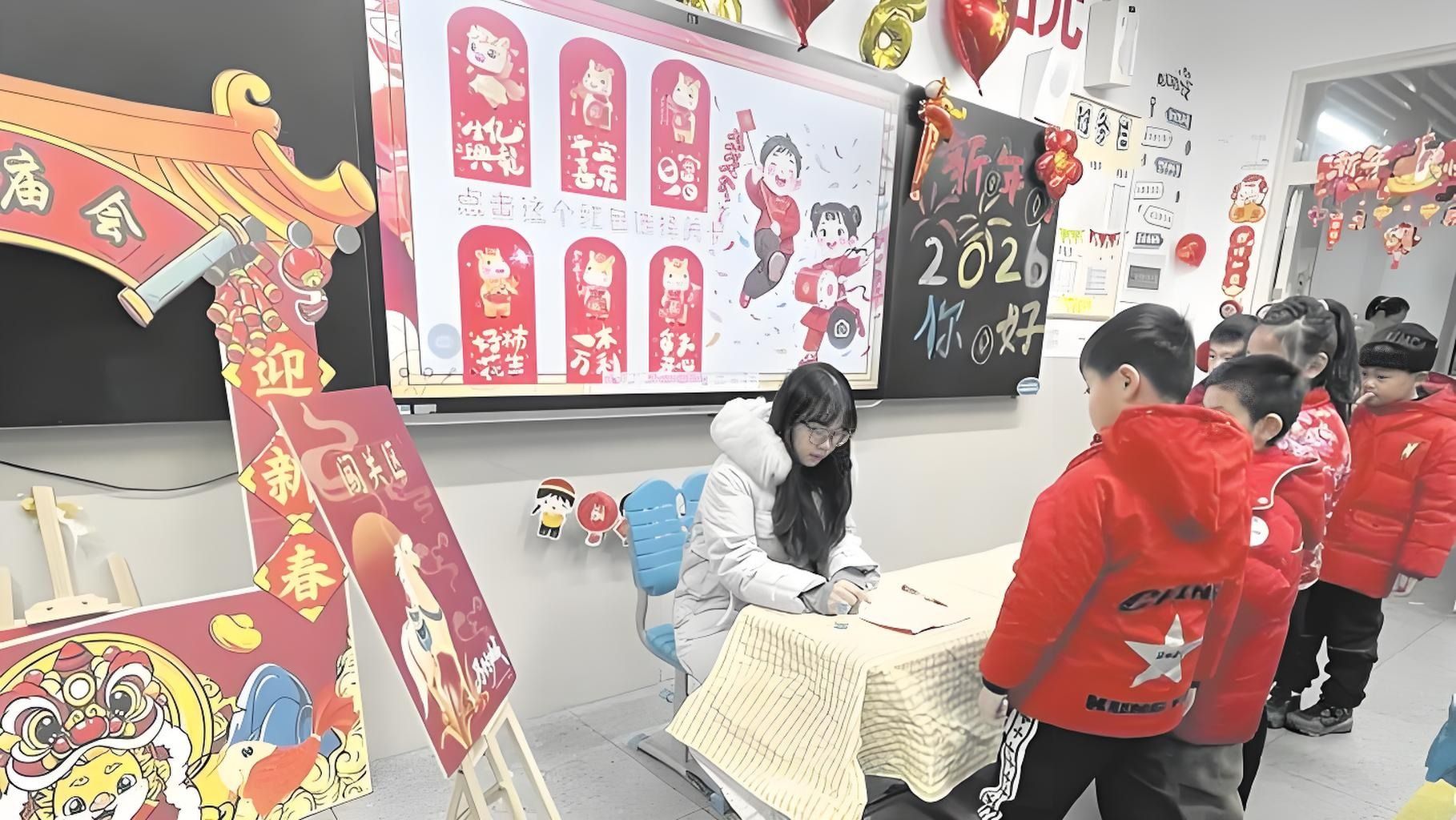 小学生期末考“逛庙会”闯关